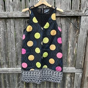 Maeve Anthropologie Textured Mixed Fabric Dot Sheath Dress M